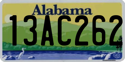 AL license plate 13AC262