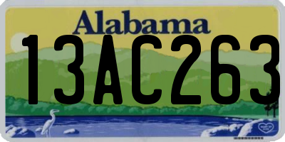AL license plate 13AC263
