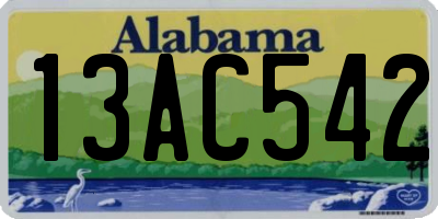 AL license plate 13AC542