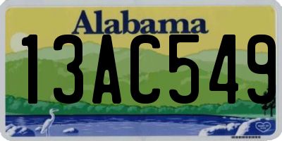 AL license plate 13AC549