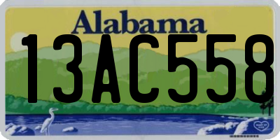 AL license plate 13AC558