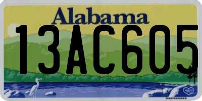 AL license plate 13AC605
