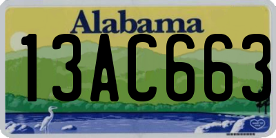 AL license plate 13AC663