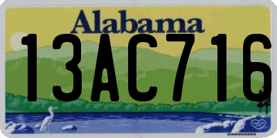 AL license plate 13AC716