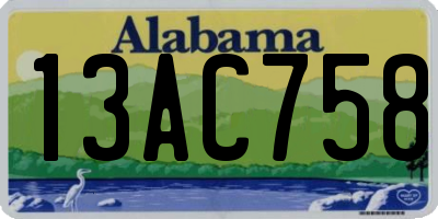 AL license plate 13AC758