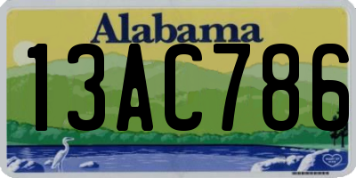 AL license plate 13AC786