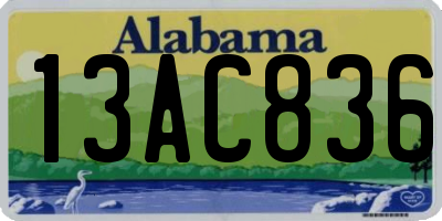 AL license plate 13AC836
