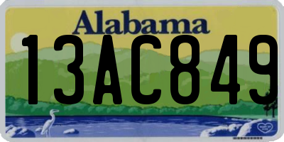 AL license plate 13AC849