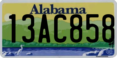 AL license plate 13AC858