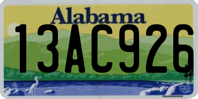 AL license plate 13AC926