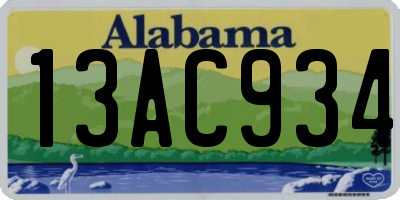 AL license plate 13AC934