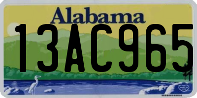 AL license plate 13AC965