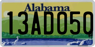 AL license plate 13AD050