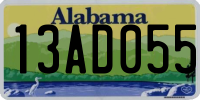 AL license plate 13AD055