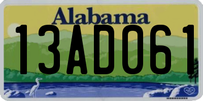 AL license plate 13AD061