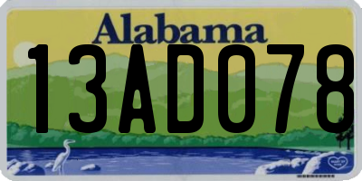 AL license plate 13AD078