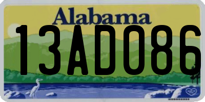 AL license plate 13AD086