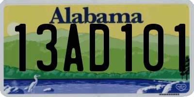 AL license plate 13AD101