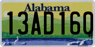 AL license plate 13AD160