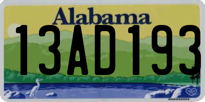 AL license plate 13AD193