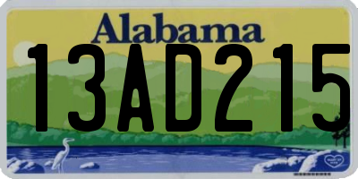 AL license plate 13AD215