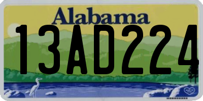 AL license plate 13AD224
