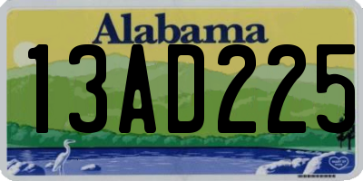 AL license plate 13AD225