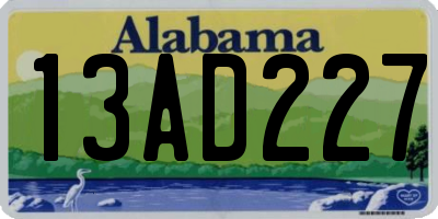 AL license plate 13AD227