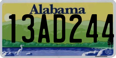 AL license plate 13AD244