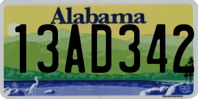 AL license plate 13AD342