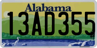 AL license plate 13AD355