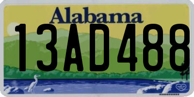 AL license plate 13AD488