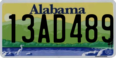 AL license plate 13AD489