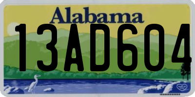 AL license plate 13AD604