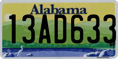 AL license plate 13AD633