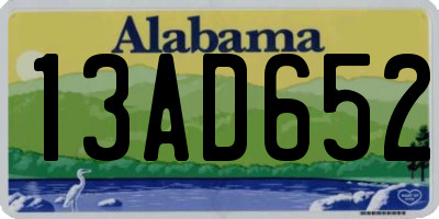 AL license plate 13AD652