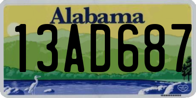 AL license plate 13AD687