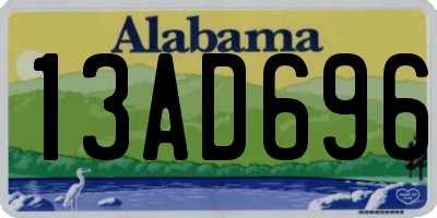 AL license plate 13AD696