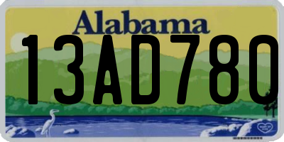 AL license plate 13AD780