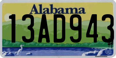 AL license plate 13AD943