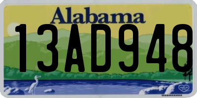 AL license plate 13AD948