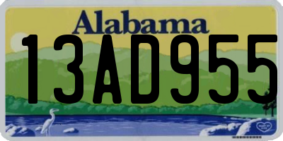 AL license plate 13AD955