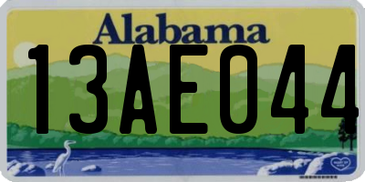 AL license plate 13AE044