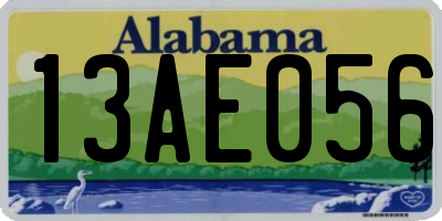 AL license plate 13AE056