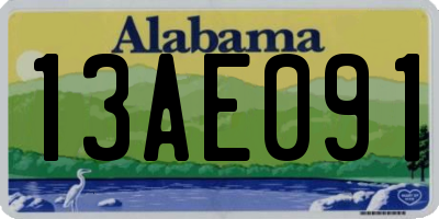 AL license plate 13AE091