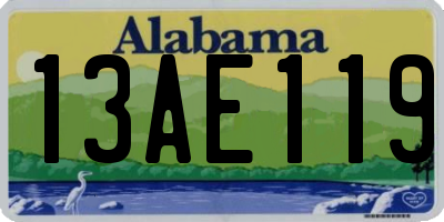 AL license plate 13AE119