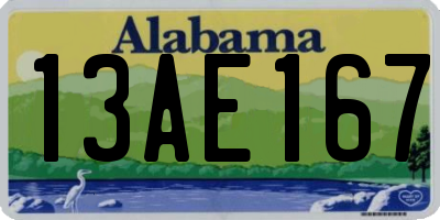 AL license plate 13AE167