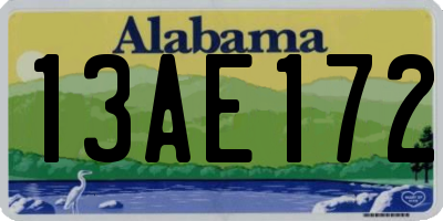 AL license plate 13AE172
