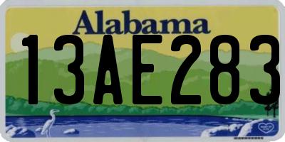 AL license plate 13AE283