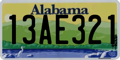 AL license plate 13AE321